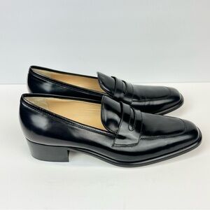 Ann Taylor Black Leather Loafers